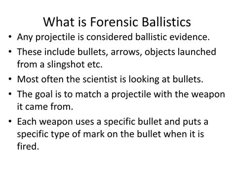 Ppt Ballistics Powerpoint Presentation Free Download Id3923048