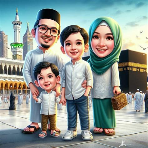 Jual Edit Foto Karikatur Bersama Keluarga Latar Ka Bah Shopee Indonesia