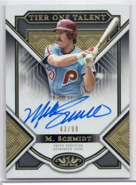 Topps Tier Talent Mike Schmidt Philadelphia Phillies