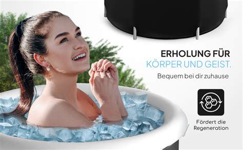 Eishelden Premium Eisbad 80 cm Ø XL Komplettset Kryotherapie für