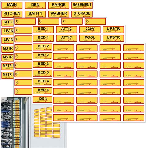 Circuit Breaker Box Labels Weatherproof Fuse Box Stickers 0.5X1.5inch ...