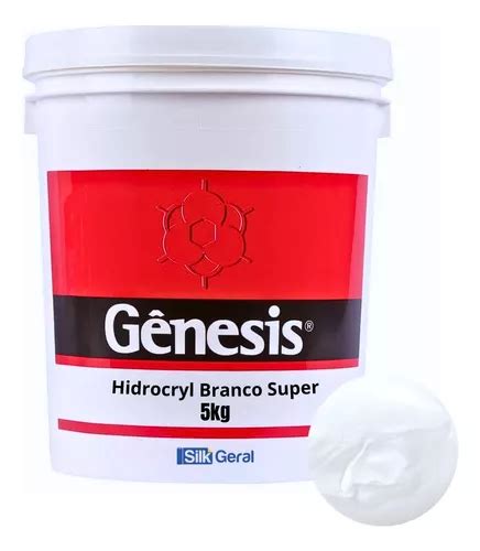 Tinta Hidrocryl Branco Super 5kg Genesis Serigrafia Frete grátis