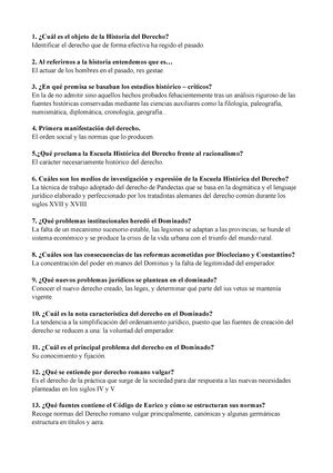 Examen Historia Del Derecho Examen De Historia RVM Historia Del