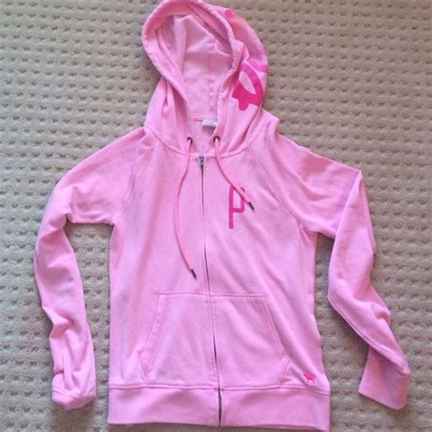 Pink Victorias Secret Jackets And Coats Victorias Secret Love Pink Thin Hooded Jacket Poshmark