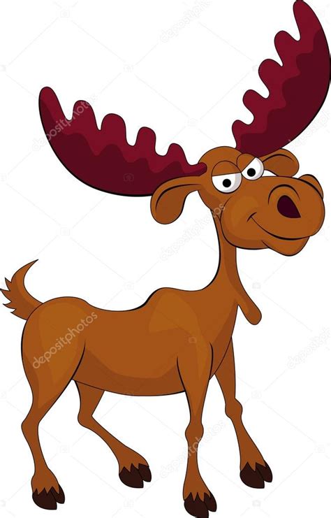 Funny Moose Cartoon Stock Illustration By ©tigatelu 19578287