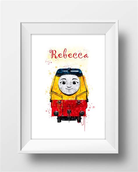 Rebecca the Train Watercolor Print Thomas and Friends Wall Decor Poster ...