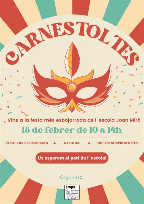 Torna La Festa De Carnaval Per A Les Fam Lies De L Escola Afa Escola