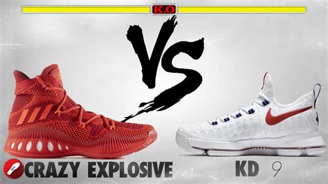 Adidas Crazy Explosive Vs Nike Kd 9 Youtube