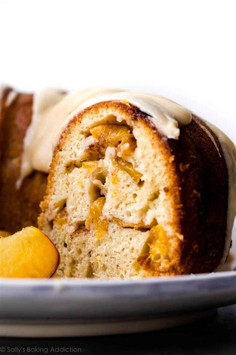 Peach Bundt Cake With Brown Butter Icing Sally S Baking Addiction