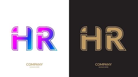 Premium Vector Letter Hr Logo Template Illustration Design