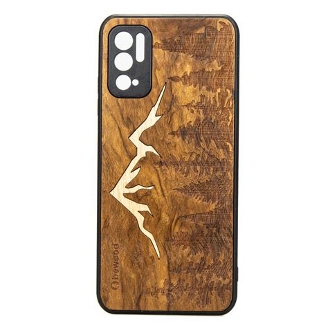 Drewniane etui do Xiaomi Redmi Note 10 5G Bewood Góry Imbuia Pancernik