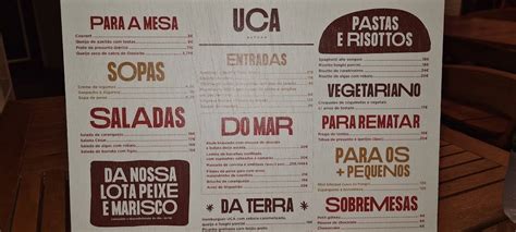 Menu Em Restaurante Uca Altura Altura