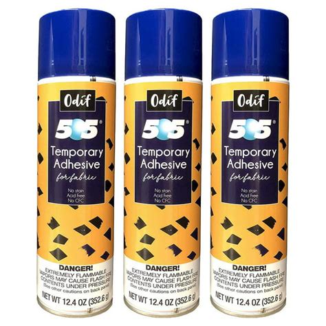 Odif Usa 505 Spray And Fix Temporary Fabric Adhesive 3pk 124oz 3 Pack