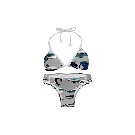 Suojapuku Costume Da Bagno Bikini A Triangolo Da Donna Squalo Oceano Di