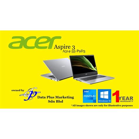 Acer Aspire 3 A314 35 P9d3 Pentium Silver N6000 8gb 256gb Ssd 14