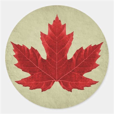 Canadian Maple Leaf Sticker Zazzle