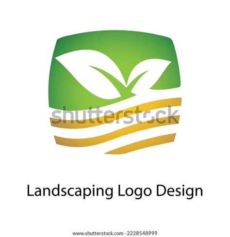 Landscaping Vector Logo Graphic Design Stock Vector Royalty Free