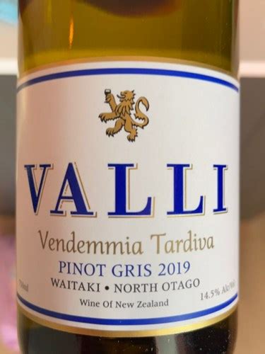 Valli Vendemmia Tardiva Pinot Gris Vivino US