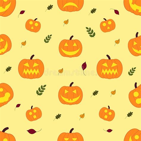 Pumpkin Seamless Pattern Thanksgiving Or Halloween Vector Background