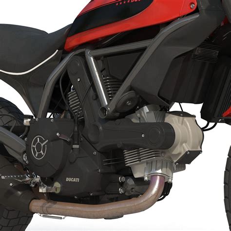 Motorcykel Ducati Scrambler Sixty2 Riggad 3D Modell 3D Modell 129