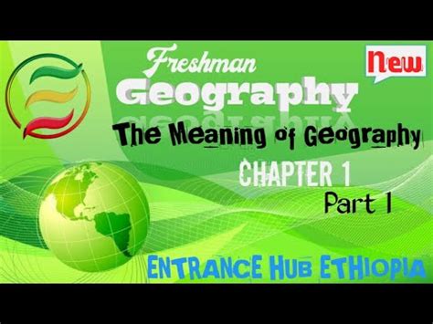 Freshman Geography Unit The Meaning Of Geography Chapter Part