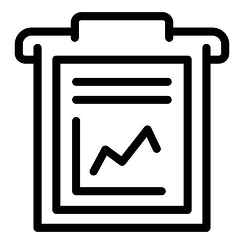 report clipboard icon outline style  vector art  vecteezy