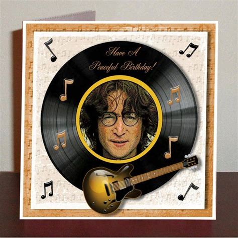 John Lennon themed birthday card Bithday, John Lennon, Music Record ...