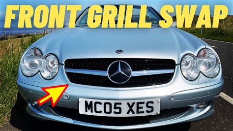 Mercedes SL R230 PART 1 Front Grill Replacement And Fitting SL350