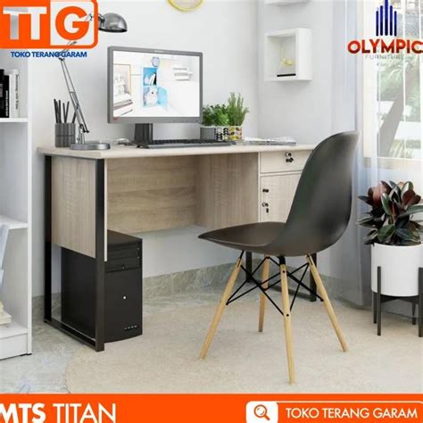 Jual Olympic Meja Belajar Tulis Kerja Komputer Kaki Besi Mts Titan