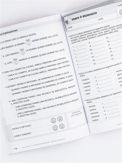 Verifiche Personalizzate Classe Quarta Italiano Storia Geografia