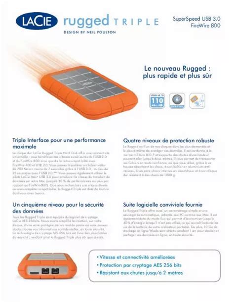 Notice Lacie Rugged Triple Usb 30 Trouver Une Solution à Un Problème