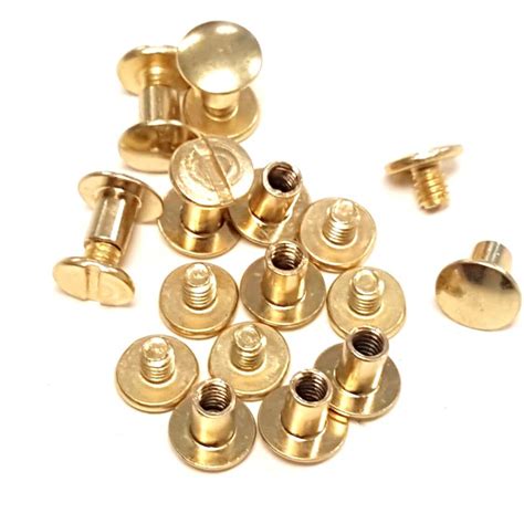 Chicago Screws 10 Pack 14 Solid Brass ⋆ Hill Saddlery