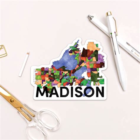 Madison Neighborhoods Sticker — Terratorie Maps + Goods
