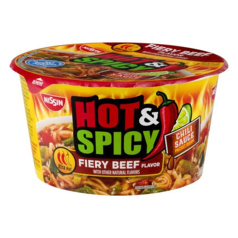 Nissin Nissin Hot Spicy Ramen Noodle Soup Fiery Beef Super 1 Foods