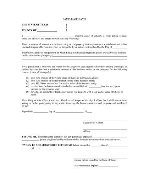 Affidavit Of Claimant Form AffidavitForm Net