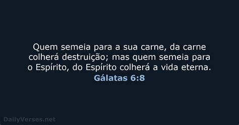 19 de março de 2021 Versículo da Bíblia do dia NVI Gálatas 6 8