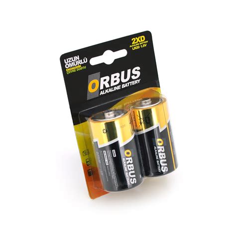 Батарейка Щелочная Orbus D-R20, 2 Штуки в Блистере, Цена за Блистер BF ...