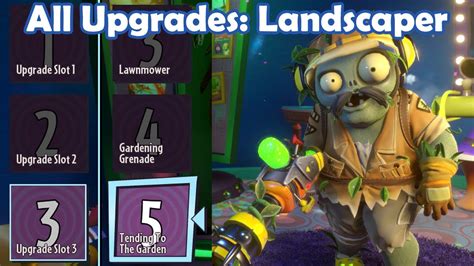 All Upgrades Landscaper Loads Of Variants Pvz Gw2 Mod Youtube