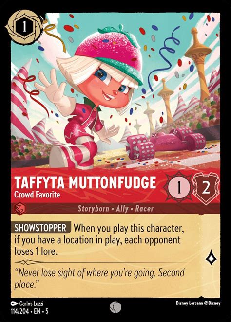 Taffyta Muttonfudge Crowd Favorite 114 204 Disney Lorcana Card