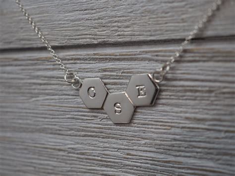 Initials necklace | Sterling silver personalised initial pendant ...