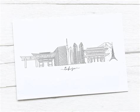 Tokyo Skyline Tokyo Art Print - Etsy