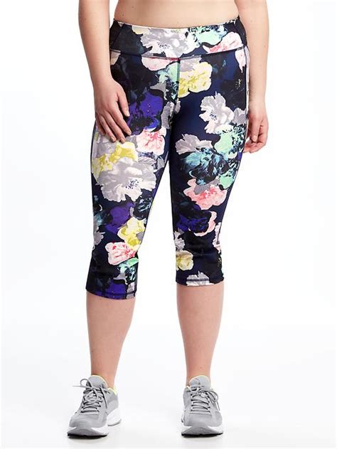 Mid Rise Plus Size Compression Capris Old Navy