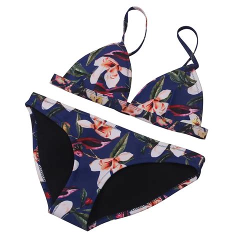 Muxilove New Design Floral Print Women Real Neoprene Bikini