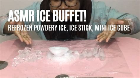 Asmr Ice Buffet Eating Refrozen Powdery Ice Ice Stick Mini Ice Cube