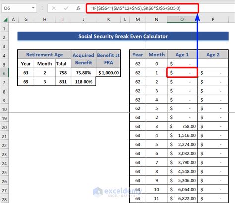 How To Create Social Security Break Even Calculator In Excel 6 Methods