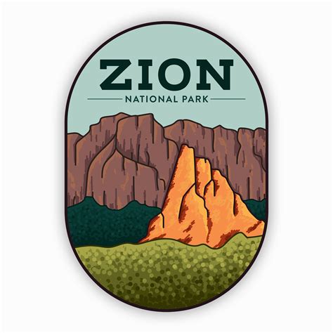 Zion National Park Sticker Stickers Paper Pe