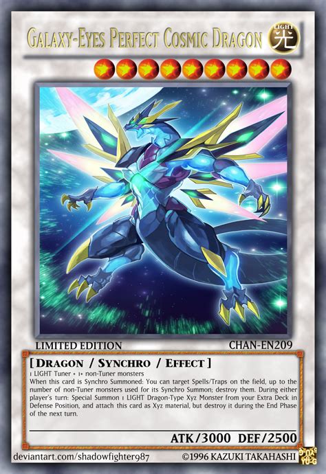 Galaxy Eyes Perfect Cosmic Dragon Galaxy Eyes Custom Yugioh Cards