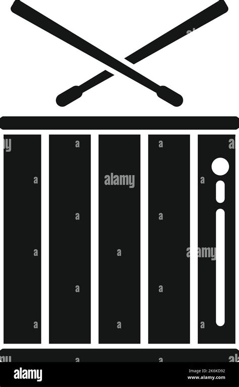 Snare Drum Icon Simple Vector Music Kit Instrument Drummer Stock