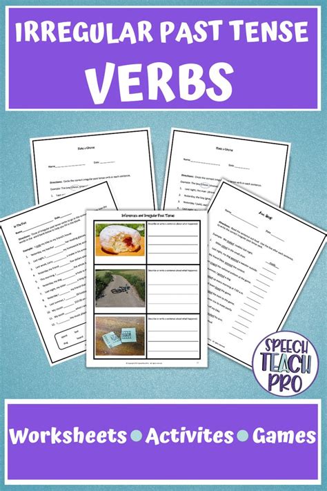 Irregular Past Tense Verbs Speech Therapy Verbs Speech Therapy Irregular Past Tense Verbs