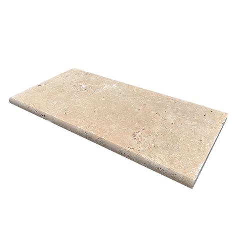 Premium Select Noche 12x24 Tumbled Travertine Pool CopingTravertinemart